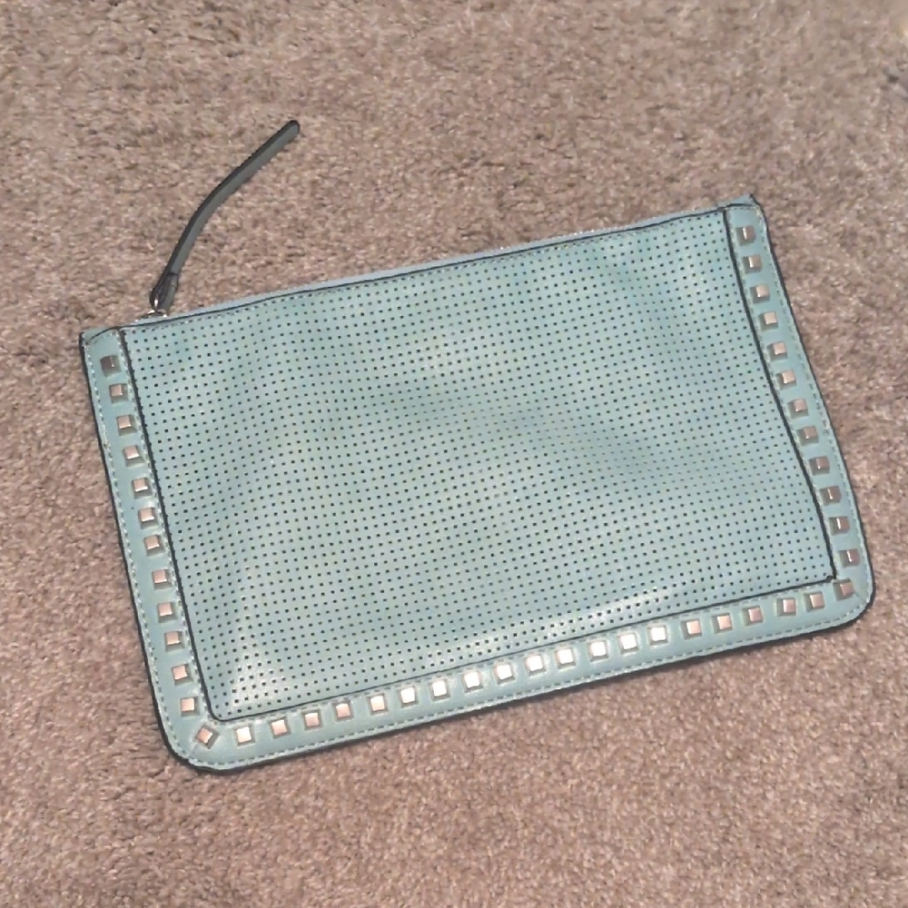 Summer & Rose Blue Studded Clutch